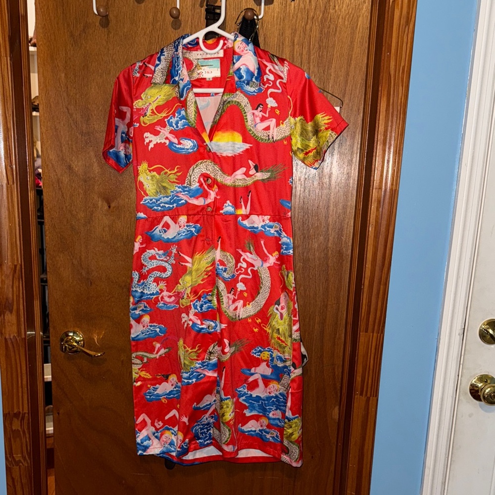 Dover street market brand vacation silk dress size s